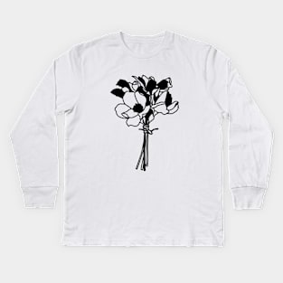 minimalist flowers Kids Long Sleeve T-Shirt